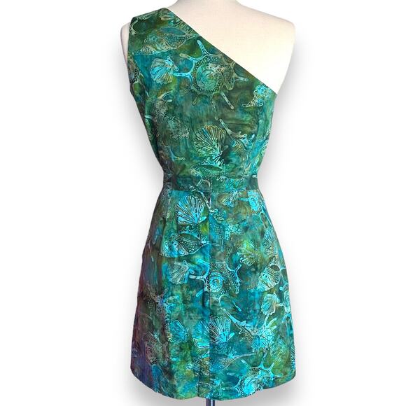 Matching 2 Piece Tie Dye Beach Shell One Sleeve Tank Top & Mini Skirt Summer Set - Picture 4 of 7